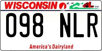 WI license plate 098NLR