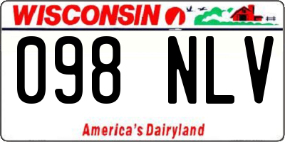 WI license plate 098NLV