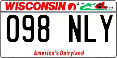 WI license plate 098NLY