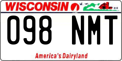 WI license plate 098NMT