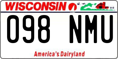 WI license plate 098NMU