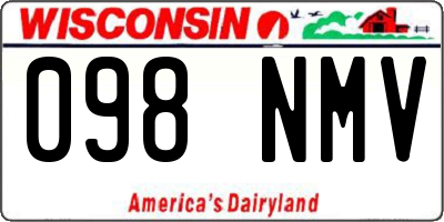 WI license plate 098NMV