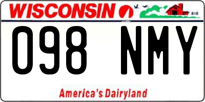 WI license plate 098NMY