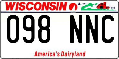 WI license plate 098NNC