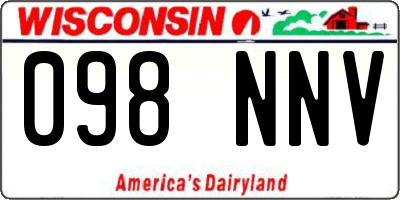 WI license plate 098NNV