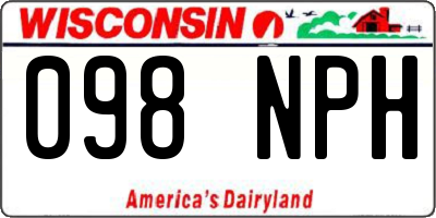 WI license plate 098NPH