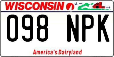 WI license plate 098NPK