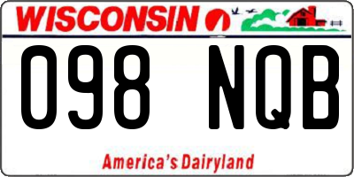 WI license plate 098NQB