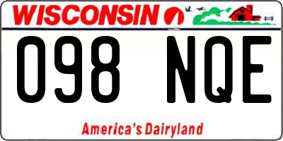 WI license plate 098NQE