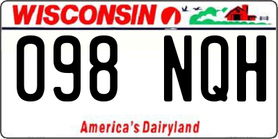 WI license plate 098NQH