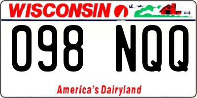 WI license plate 098NQQ