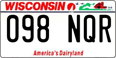 WI license plate 098NQR