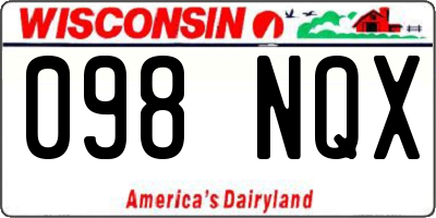 WI license plate 098NQX