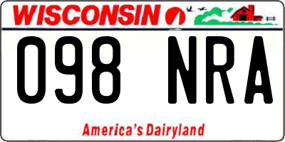 WI license plate 098NRA