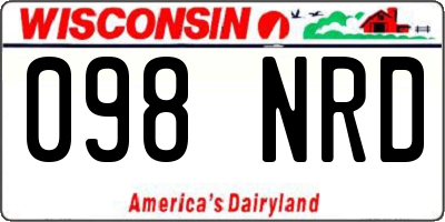 WI license plate 098NRD