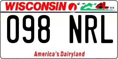 WI license plate 098NRL