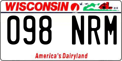 WI license plate 098NRM