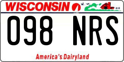 WI license plate 098NRS