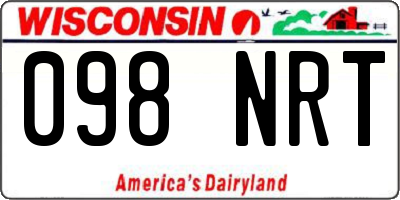 WI license plate 098NRT