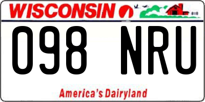 WI license plate 098NRU