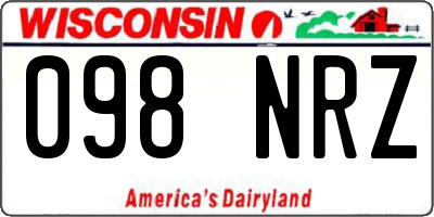 WI license plate 098NRZ