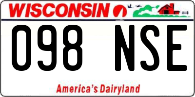 WI license plate 098NSE