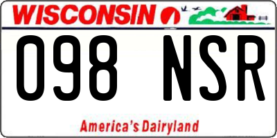 WI license plate 098NSR