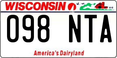 WI license plate 098NTA