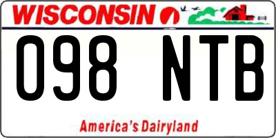 WI license plate 098NTB