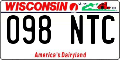 WI license plate 098NTC