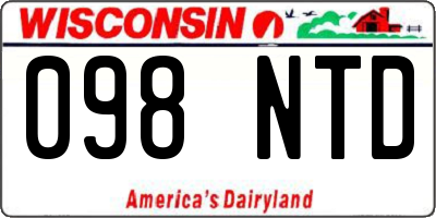 WI license plate 098NTD