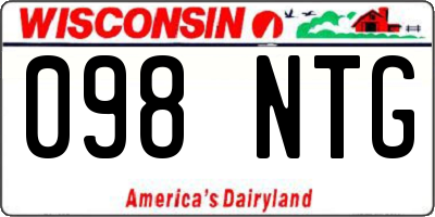 WI license plate 098NTG