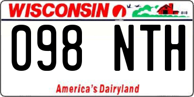 WI license plate 098NTH