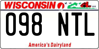 WI license plate 098NTL
