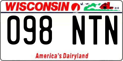 WI license plate 098NTN
