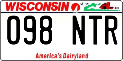 WI license plate 098NTR