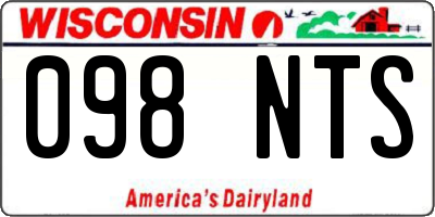 WI license plate 098NTS