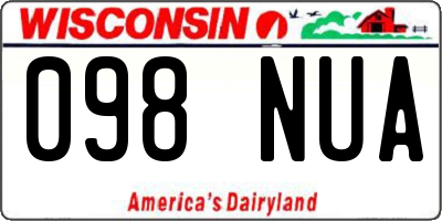 WI license plate 098NUA