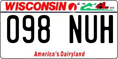 WI license plate 098NUH
