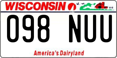 WI license plate 098NUU