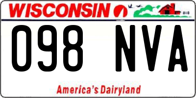 WI license plate 098NVA