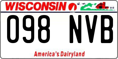 WI license plate 098NVB
