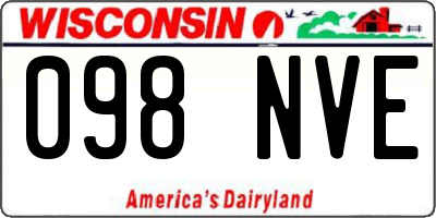 WI license plate 098NVE