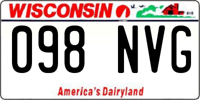 WI license plate 098NVG