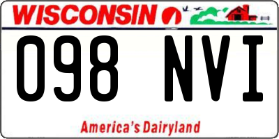WI license plate 098NVI