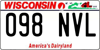 WI license plate 098NVL