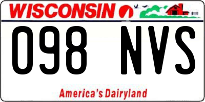 WI license plate 098NVS