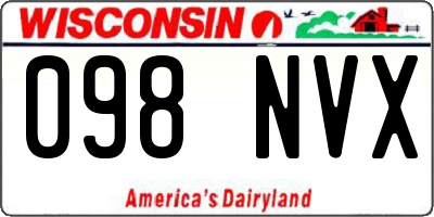 WI license plate 098NVX