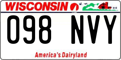 WI license plate 098NVY