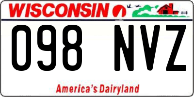 WI license plate 098NVZ
